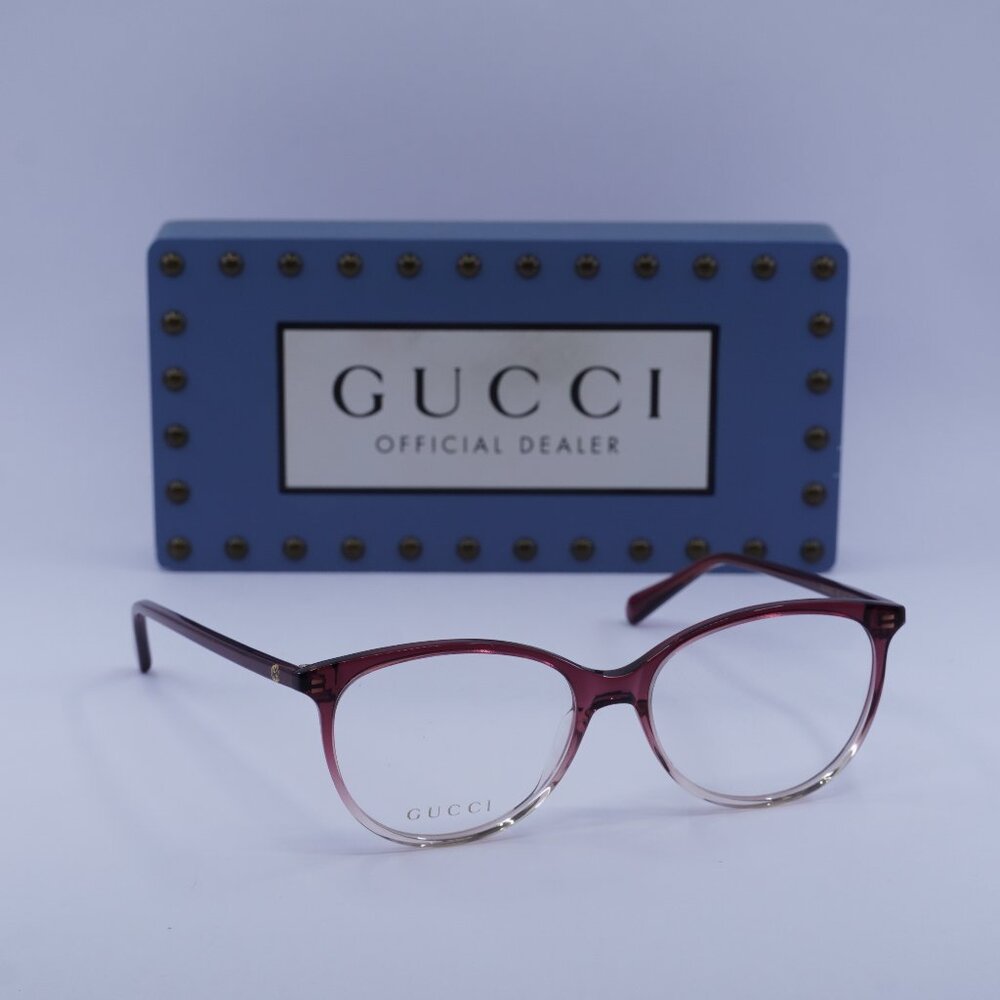 Gucci GG0550O 007 Cat Eye Eyeglasses - Burgundy Gradient 53mm